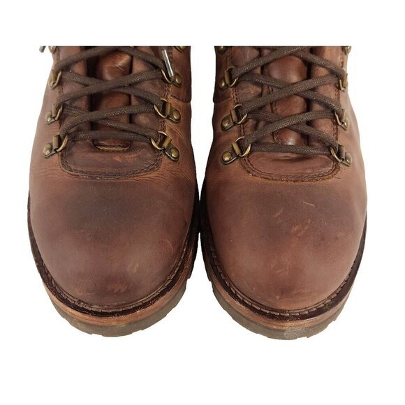 Belstaff Gorge Hiker Boots Size 45 US 12 Mens Brown Leather Shearling $450 - Picture 4 of 16